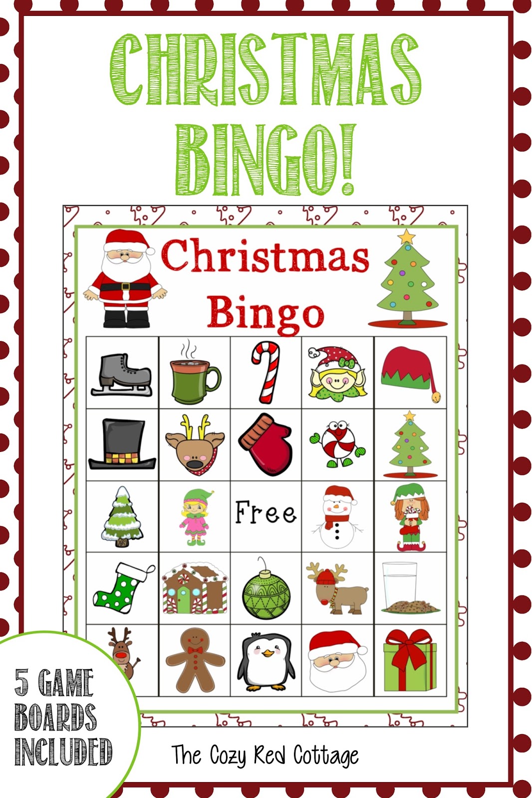 Printable christmas bingo for large groups